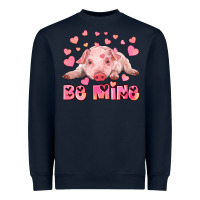 Navy be mine baby pig Heavyweight Sweatshirt - RanaPortraitStore
