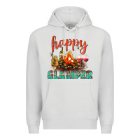 Dove Grey Happy Glamper Camp Premium Hoodie - BundleAndBundleShop