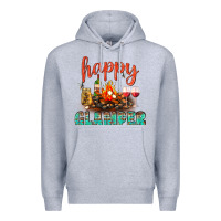 Heather Grey Happy Glamper Camp Premium Hoodie - BundleAndBundleShop