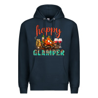 Navy Happy Glamper Camp Premium Hoodie - BundleAndBundleShop