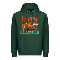 Sports Green Happy Glamper Camp Premium Hoodie - BundleAndBundleShop