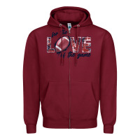 Burgundy football love of the game Zipper Hoodie - JahusDesignShop
