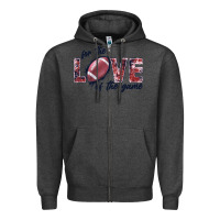 Charcoal Heather football love of the game Zipper Hoodie - JahusDesignShop