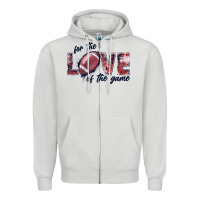Dove Grey football love of the game Zipper Hoodie - JahusDesignShop