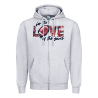 Heather Grey football love of the game Zipper Hoodie - JahusDesignShop