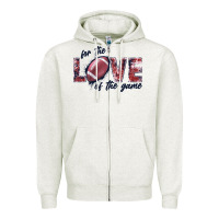 Oatmeal Heather football love of the game Zipper Hoodie - JahusDesignShop