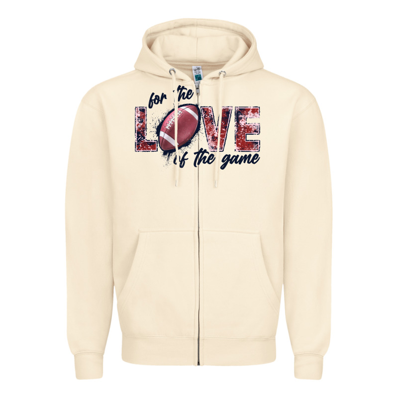 Football Love Of The Game Zipper Hoodie by JahusDesignShop | Teevron