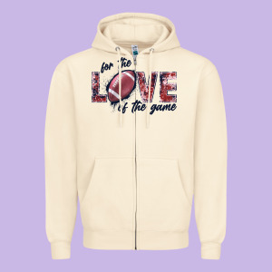 Football Love Of The Game Zipper Hoodie Designed By Jahusdesignshop