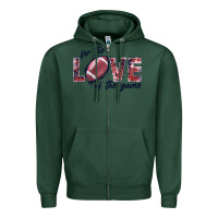 Sports Green football love of the game Zipper Hoodie - JahusDesignShop