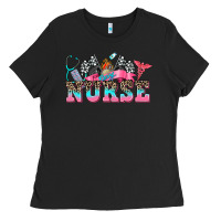 Black nurse with race and  equipment Ladies Tee - AdoDesignShop