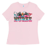 Bubblegum Pink nurse with race and  equipment Ladies Tee - AdoDesignShop