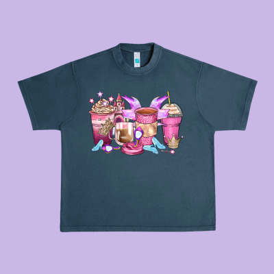 Princess Coffee Cups Urban Heavy Tee Designed By Zillion Design Studio
