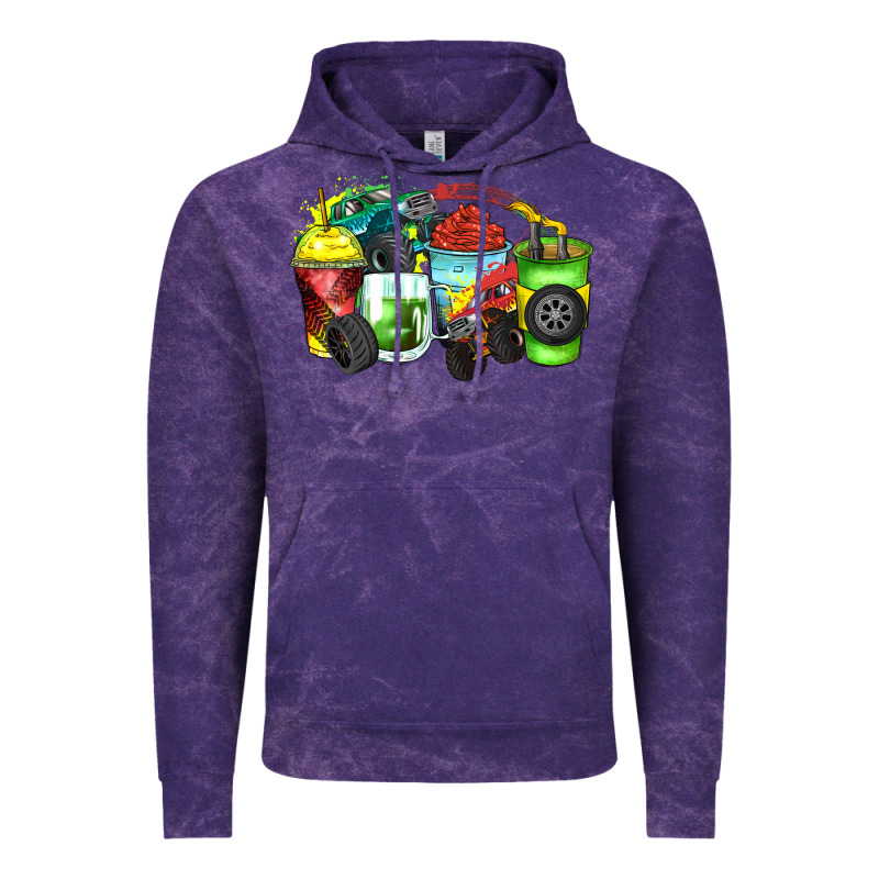 Monster Truck Coffee Cups Vintage Hoodie by Zillion Design Studio | Teevron