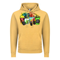 Vintage Mustard monster truck coffee cups Vintage Hoodie - Zillion Design Studio