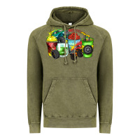 Vintage Olive monster truck coffee cups Vintage Hoodie - Zillion Design Studio