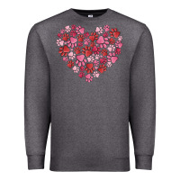 Charcoal Heather dog valentine Premium Sweatshirt - MaliasSmallBusiness