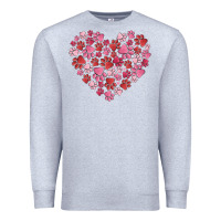 Heather Grey dog valentine Premium Sweatshirt - MaliasSmallBusiness