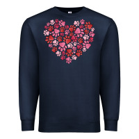 Navy dog valentine Premium Sweatshirt - MaliasSmallBusiness