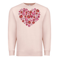 Pale Pink dog valentine Premium Sweatshirt - MaliasSmallBusiness