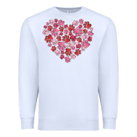 White dog valentine Premium Sweatshirt - MaliasSmallBusiness