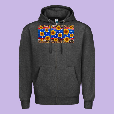 Armed Forces Day Sunflower Zipper Hoodie Designed By Artiststas