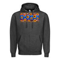 Charcoal Heather armed forces day sunflower Zipper Hoodie - Artiststas