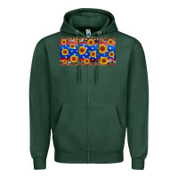 Sports Green armed forces day sunflower Zipper Hoodie - Artiststas