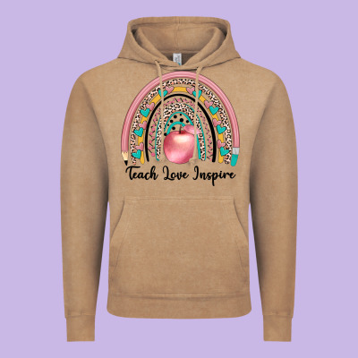 Teach Love Inspire Vintage Hoodie Designed By Jahusdesignshop