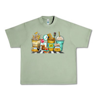Oil Green school bus coffee cups Urban Heavy Tee - Zillion Design Studio