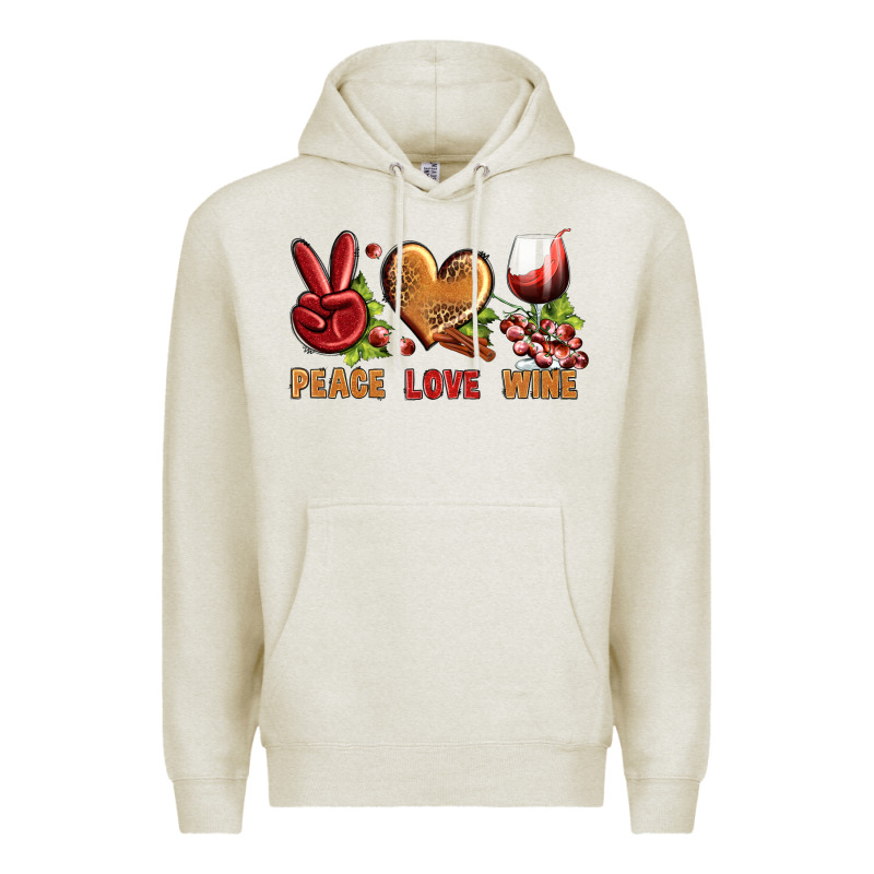 Peace Love Wine Premium Hoodie by BundleAndBundleShop | Teevron