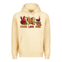 Pina Colada Peace Love Wine Premium Hoodie - BundleAndBundleShop