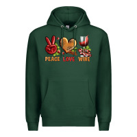 Sports Green Peace Love Wine Premium Hoodie - BundleAndBundleShop
