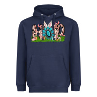 Navy hop rabbit Heavyweight Hoodie - MaliasSmallBusiness