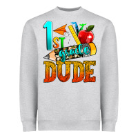 Heather Grey 1st grade dude Heavyweight Sweatshirt - texasbilliewilder