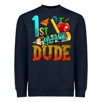 Navy 1st grade dude Heavyweight Sweatshirt - texasbilliewilder