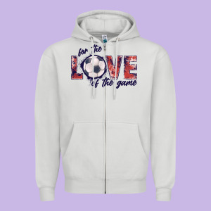 Soccer Love Of The Game Zipper Hoodie Designed By Jahusdesignshop
