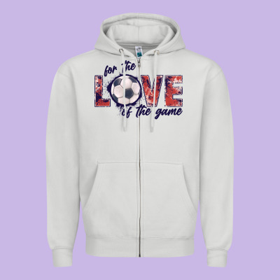 Soccer Love Of The Game Zipper Hoodie Designed By Jahusdesignshop