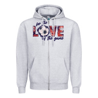 Heather Grey soccer love of the game Zipper Hoodie - JahusDesignShop