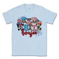 Dusty Blue Red whıte boujee Classic Tee - AdoDesignShop
