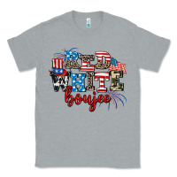 Heather Grey Red whıte boujee Classic Tee - AdoDesignShop