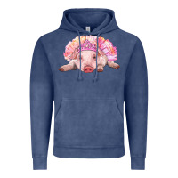 Vintage Denim Balerina Baby Pig With Tutu Vintage Hoodie - RanaPortraitStore
