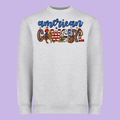 American Cowgirl Heavyweight Sweatshirt Designed By Zillion Design Studio