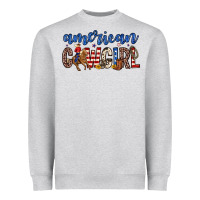 Heather Grey american cowgirl Heavyweight Sweatshirt - Zillion Design Studio