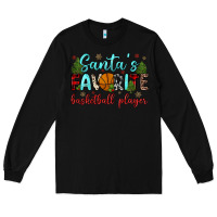 Black santa s favorite basketball player Long Sleeve Tee - JahusDesignShop