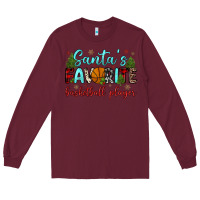 Burgundy santa s favorite basketball player Long Sleeve Tee - JahusDesignShop