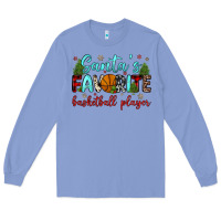 Colony Blue santa s favorite basketball player Long Sleeve Tee - JahusDesignShop