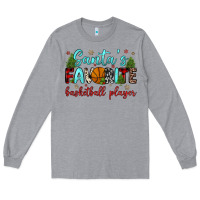 Heather Grey santa s favorite basketball player Long Sleeve Tee - JahusDesignShop