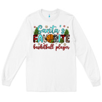 White santa s favorite basketball player Long Sleeve Tee - JahusDesignShop