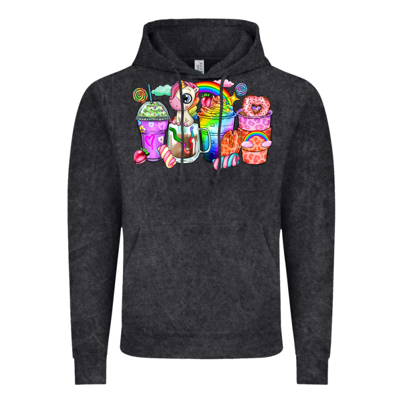 Unicorn Coffee Cups Vintage Hoodie by Zillion Design Studio | Teevron