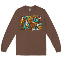 Chestnut western cowhide horseshoe sunflower background Long Sleeve Tee - AdoDesignShop